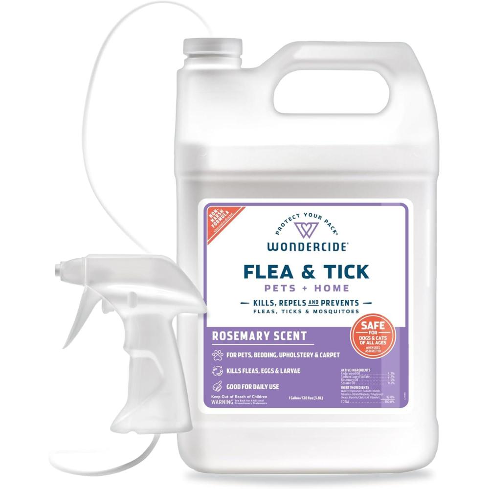 imageWondercide  Flea Tick ampamp Mosquito Spray for Pets and Home with Natural Essential Oils  Killer Control Prevention Treatment  Lemongrass 16 ozRosemary
