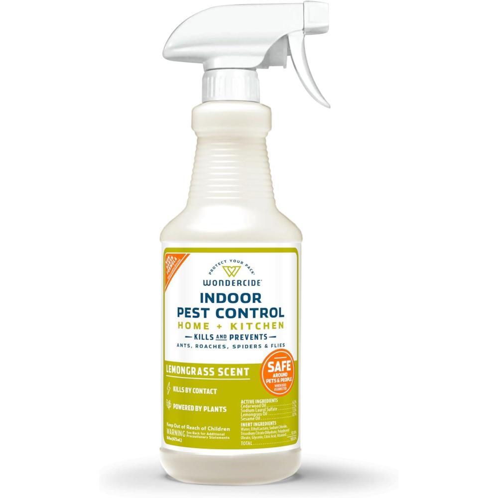 imageWondercide  Indoor Pest Control Spray for Home and Kitchen  Ant Roach Spider Fly Flea Bug Killer and Insect Repellent  with Natural Essential Oils  Pet and Family Safe  Cedarwood 128 ozLemongrass