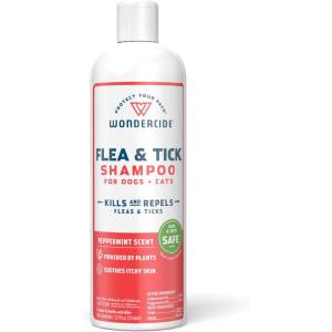 Wondercide – Flea & Tick Shampoo for Dogs and Cats – Flea and Tick Killer Treatment with Natural Essential Oils – for Pets Over 4 Months – Powered by Plants – 12 Fl oz