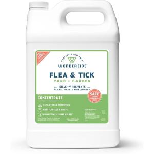 Wondercide – Flea and Tick Spray Concentrate for Yard and Garden with Natural Essential Oils – Kill, Control, Prevent, Fleas, Ticks, Mosquitoes and Insects – Safe Around Pets, Plants, Kids – 1 Gallon