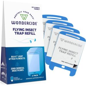 Wondercide – Flying Insect and Fly Trap – Indoor Bug Catcher for Fruit and House Flies, Gnats, Moths, and Mosquitoes – Starter Kit for Home and Kitchen – 2 Plug-in Lights and 2 Cartridges(Refills)