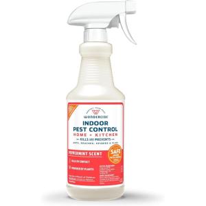 Wondercide – Indoor Pest Control Spray for Home and Kitchen – Ant, Roach, Spider, Fly, Flea, Bug Killer and Insect Repellent – with Natural Essential Oils – Pet and Family Safe — Cedarwood 128 oz(Peppermint)