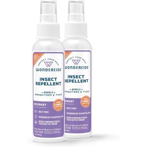 Wondercide – Mosquito, Tick, and Insect Repellent with Natural Essential Oils – DEET-Free Bug Spray and Killer – Safe for Family – Lemongrass 2-Pack of 4 oz Bottle(Rosemary)