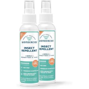 Wondercide – Mosquito, Tick, and Insect Repellent with Natural Essential Oils – DEET-Free Bug Spray and Killer – Safe for Family – Lemongrass 2-Pack of 4 oz Bottle(Cedarwood)