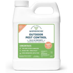 Wondercide – Outdoor Pest Control Spray Concentrate with Natural Essential Oils – Mosquito, Ant, Roach, and Insect Killer, Treatment, and Repellent – Safe Around Pets, Plants, Kids – 1 Gallon(32 Ounce (Pack of 1))
