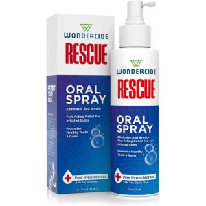 Wondercide Rescue – Oral Spray for Dogs and Cats – Freshens Breath, Soothes Gums, Alcohol Free Daily Dental Care with Pure Hypochlorous – 8.5 oz